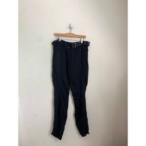 Pete‎ & Greta By Johnny Was Y2k Cargo Embroidered Pants Navy Trousers size 6